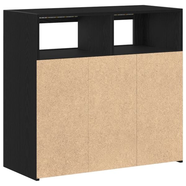 vidaXL Πλαϊνό γραφείο Μαύρο 80 x 35 x 75 cm Επεξεργασμένο ξύλο