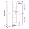 vidaXL Ντουλάπα Γκρι Sonoma 90 x 52 x 200 εκ. από Επεξεργασμένο Ξύλο
