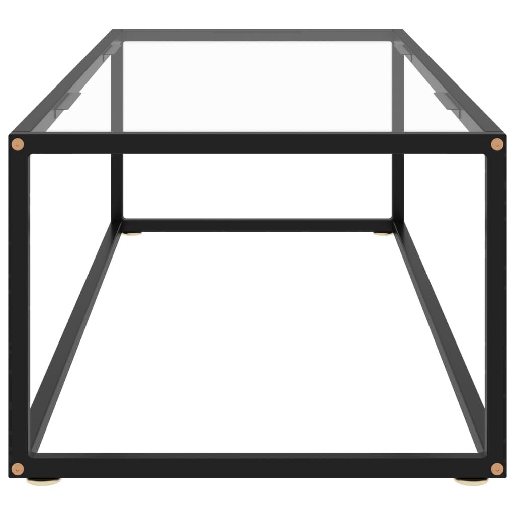 vidaXL Τραπεζάκι Σαλονιού Μαύρο 120 x 50 x 35 εκ. με Ψημένο Γυαλί