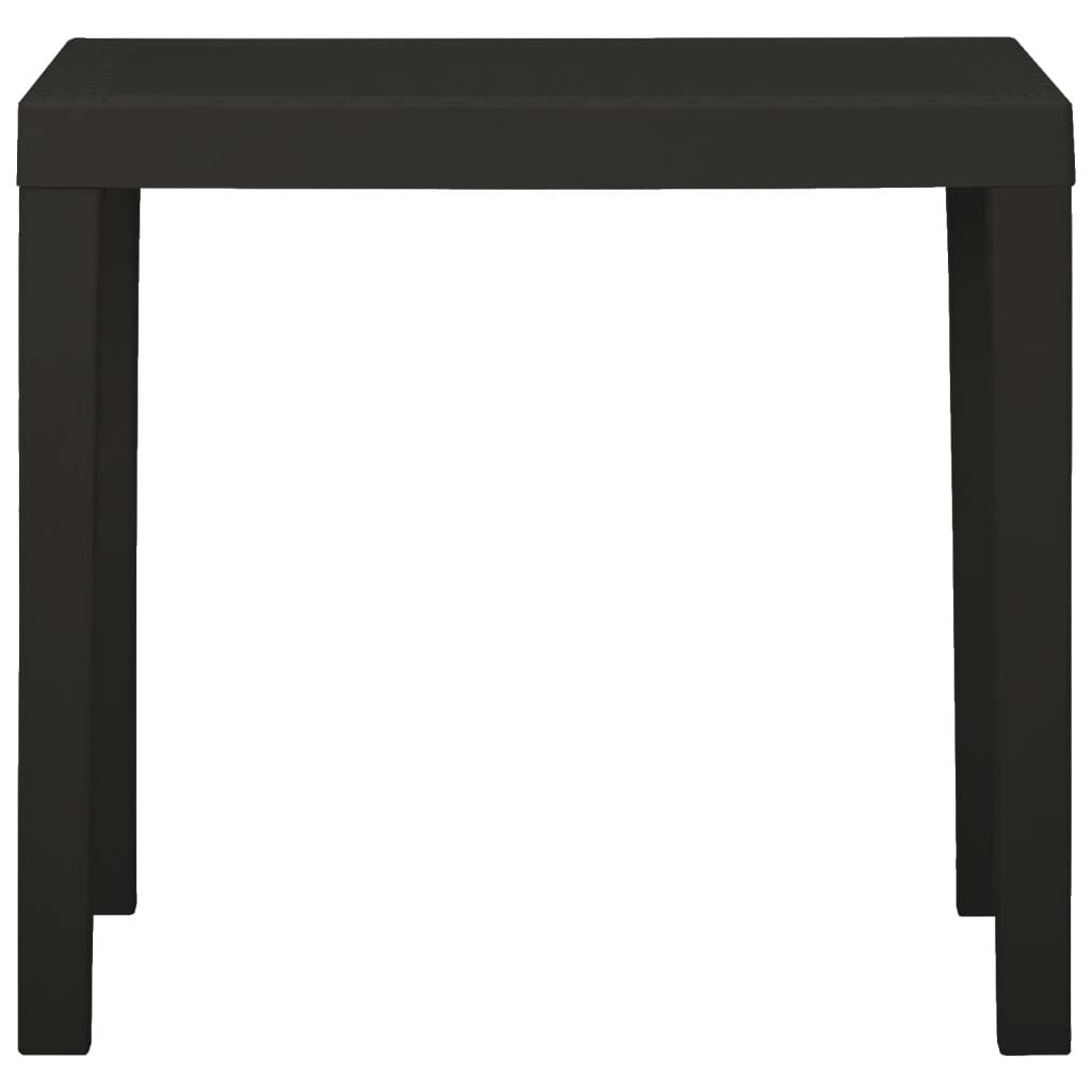 vidaXL Τραπέζι Κήπου Ανθρακί 79 x 65 x 72 εκ. από Πλαστικό