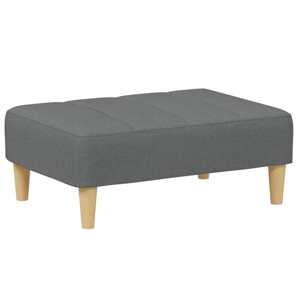 vidaXL Υποπόδιο Σκούρο Γκρι 77x55x31 εκ. Υφασμάτινο