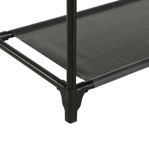 vidaXL Κρεμάστρα Δαπέδου Μαύρη 55x28,5x175 εκ. Ατσάλι/Ύφασμα Non-woven
