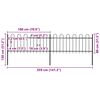 vidaXL Φράχτης Κήπου με Κορυφή από Ατσάλι 359 x 80 εκ. Μαύρος