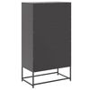 vidaXL Ραφιέρα Μαύρη 68,5x38,5x123,5 εκ. από Ατσάλι