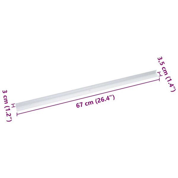 vidaXL Προστατευτικά ακμών σκάλας 10 pcs Ασημί 67 cm Αλουμίνιο
