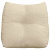 vidaXL Μαξιλάρι Πλάτης Κρεμ 45 x 24 x 50 εκ ύφασμα