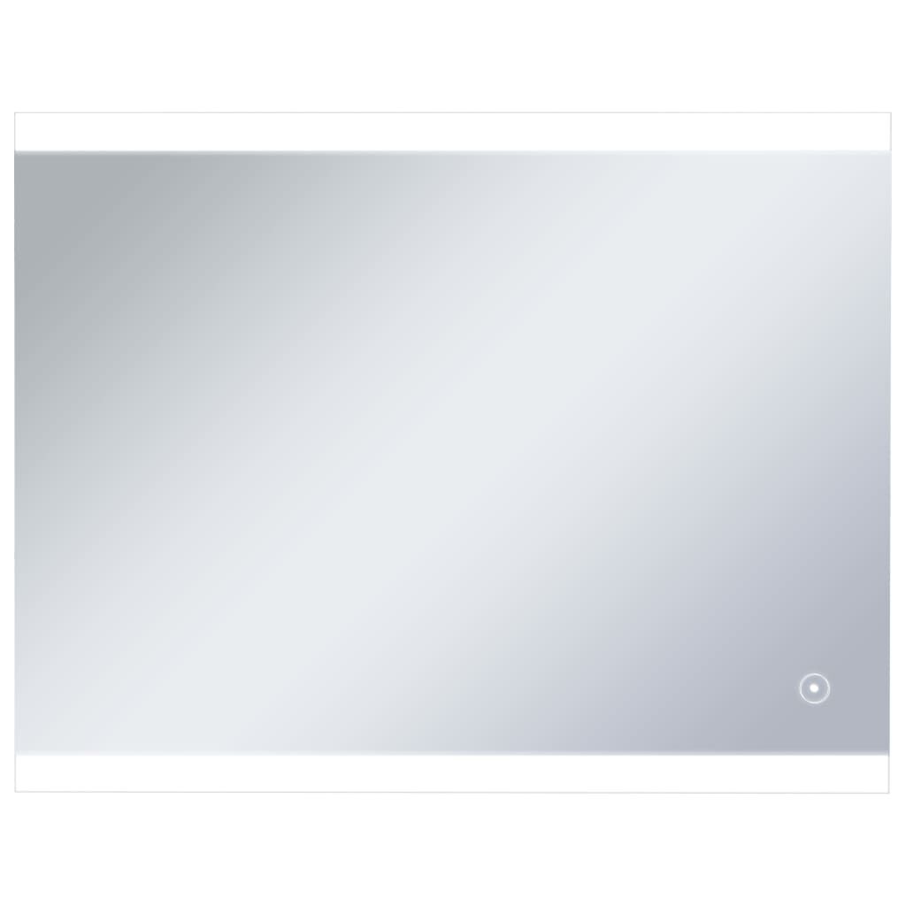 vidaXL Καθρέφτης Μπάνιου Τοίχου με LED/Αισθητήρα Κίνησης 80 x 60 εκ.