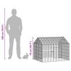 vidaXL Κλουβί Κουνελιού Ασημί 400 x 78 x 78 εκ. Επικαλυμμένος Χάλυβας