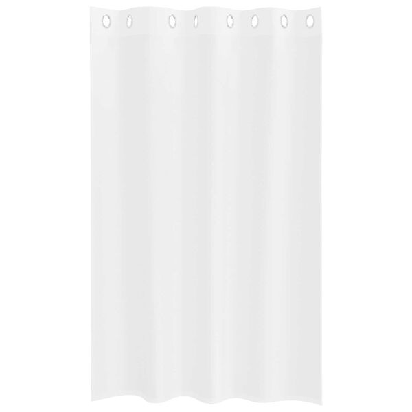 vidaXL Κουρτίνες με κουρτίνες 2 pcs Λευκό 140 x 175 εκ. Πολυεστέρας