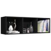 vidaXL Βιβλιοθήκη/Έπιπλο Τηλεόρασης Μαύρο 36x30x114 εκ. Μοριοσανίδα