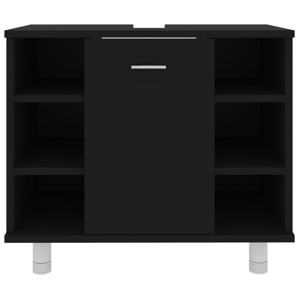 vidaXL Ντουλάπι Νιπτήρα Μαύρο 60 x 32 x 53,5 εκ. Επεξ. Ξύλο