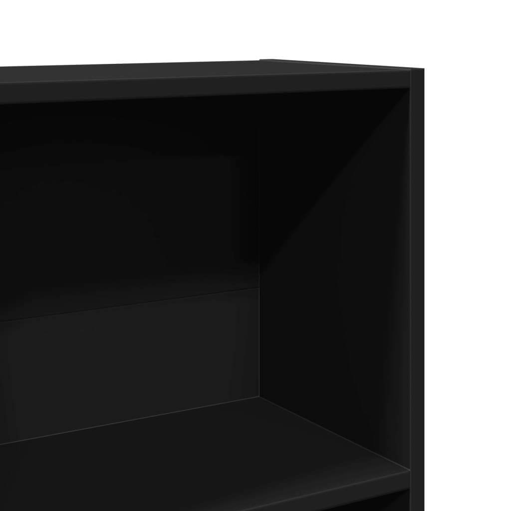 vidaXL Βιβλιοθήκη Μαύρη 40x24x176 εκ. από Επεξεργασμένο Ξύλο