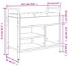 vidaXL Παπουτσοθήκη Καπνιστή Δρυς 65,5x32x57,5 εκ. Επεξεργασμένο Ξύλο
