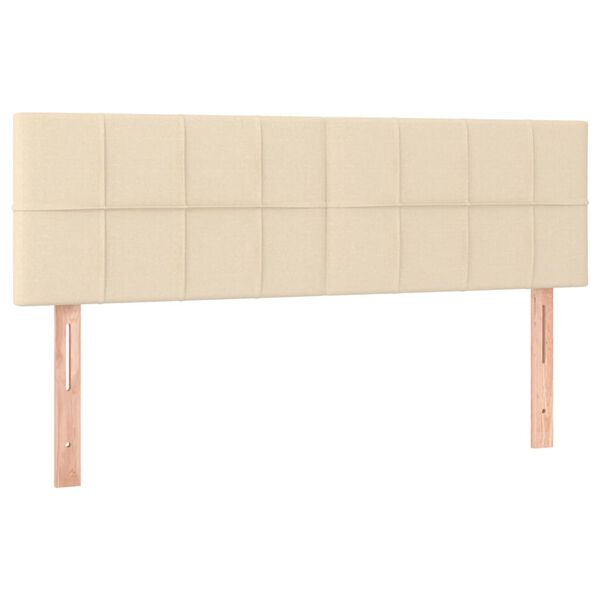 vidaXL Κεφαλάρια Κρεβατιού 2 τεμ. Κρεμ 72x5x78/88 εκ. Υφασμάτινα