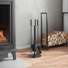 vidaXL Σετ Εργαλείων Τζακιού 4 Τεμαχίων 22x59 εκ. Ατσάλινο