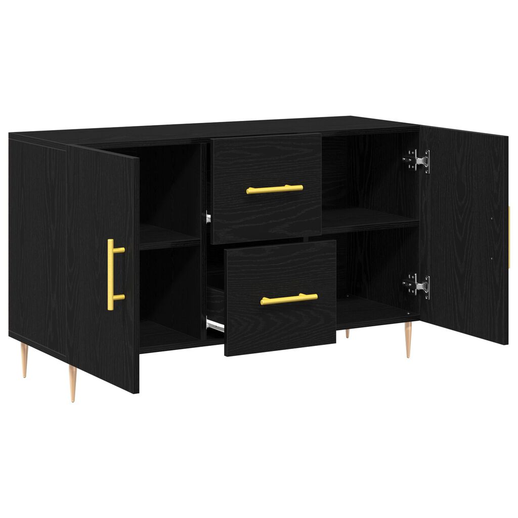 vidaXL Κονσόλα Μαύρη Δρυς 100x36x60 εκ. Κατασκευασμένο Ξύλο