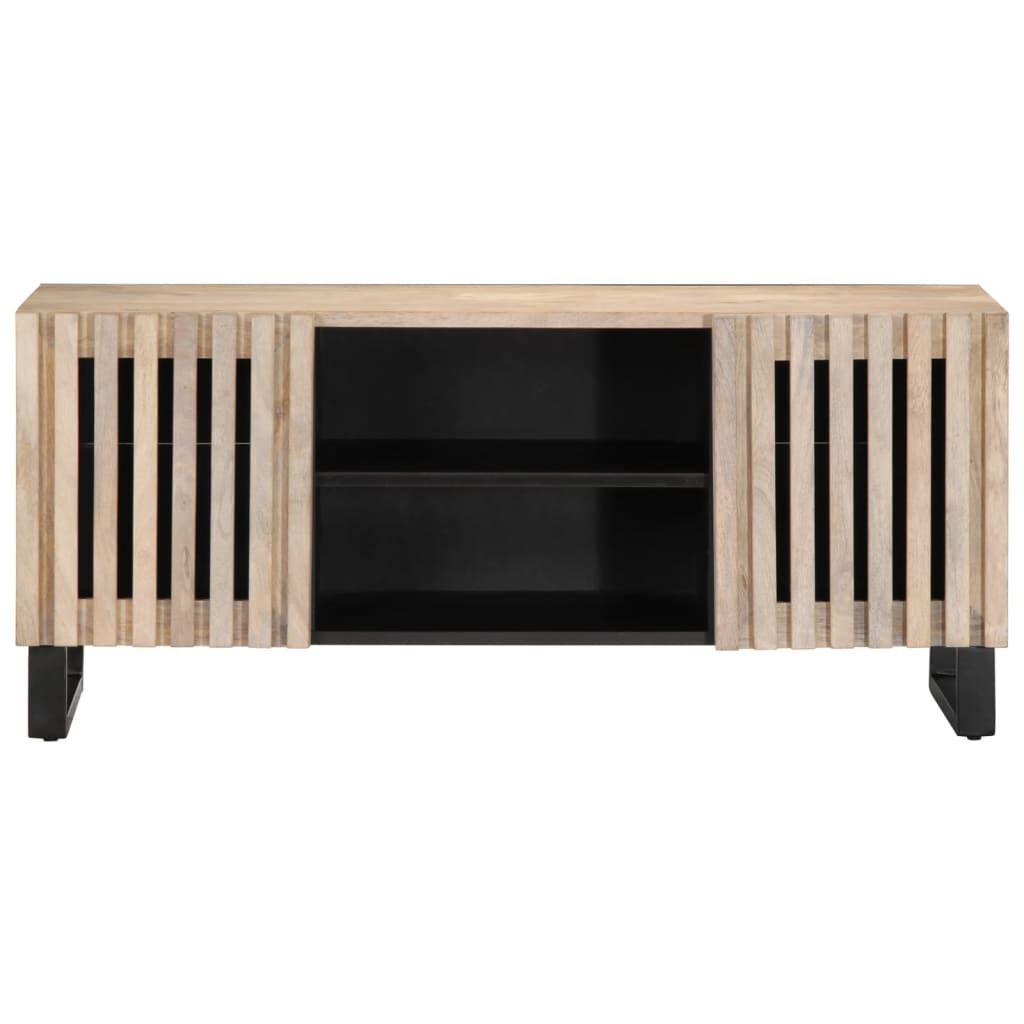 vidaXL Έπιπλο Τηλεόρασης Λευκό 105x34x46 εκ. από Μασίφ Ξύλο Ακακίας
