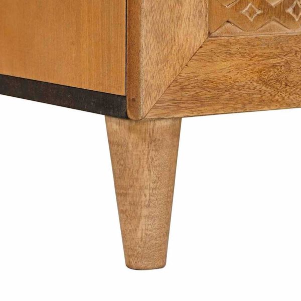 vidaXL Πλαϊνό γραφείο Ανοιχτό καφέ 60 x 33 x 75 cm Μασίφ ξύλο μάνγκο