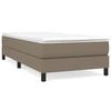 vidaXL &Sigma;&kappa;&epsilon;&lambda;&epsilon;&tau;ό&sigmaf; &Kappa;&rho;&epsilon;&beta;&alpha;&tau;&iota;&omicron;ύ &mu;&epsilon; &Epsilon;&lambda;&alpha;&tau;ή&rho;&iota;&alpha; Taupe 90x200 &epsilon;&kappa;. &Upsilon;&phi;&alpha;&sigma;&mu;ά&tau;&iota;&nu;&omicron;