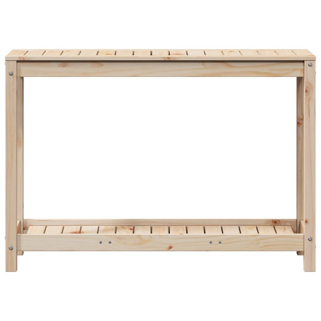 vidaXL Τραπέζι Κηπουρικής με Ράφι 108 x 35 x 75 εκ. Μασίφ Ξύλο Πεύκου
