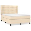 vidaXL &Kappa;&rho;&epsilon;&beta;ά&tau;&iota; Boxspring &mu;&epsilon; &Sigma;&tau;&rho;ώ&mu;&alpha; &Kappa;&rho;&epsilon;&mu; 140x190 &epsilon;&kappa;. &Upsilon;&phi;&alpha;&sigma;&mu;ά&tau;&iota;&nu;&omicron;