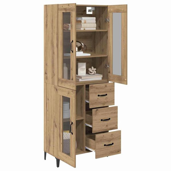 vidaXL Highboard Artisan Oak 69,5 x 34 x 180 &epsilon;&kappa;. &Epsilon;&pi;&epsilon;&xi;&epsilon;&rho;&gamma;&alpha;&sigma;&mu;έ&nu;&omicron; &xi;ύ&lambda;&omicron;