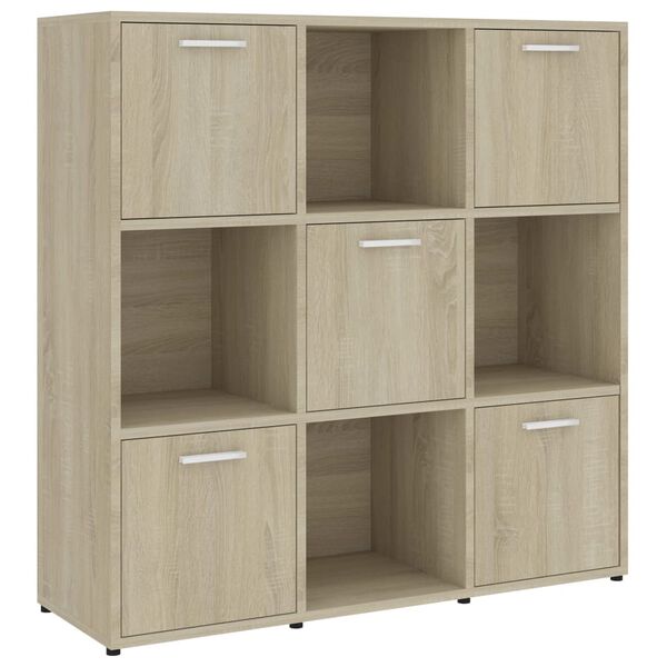 vidaXL Βιβλιοθήκη Χρώμα Sonoma Δρυς 90 x 30 x 90 εκ. από Επεξ. Ξύλο