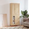 vidaXL Ντουλάπι Sonoma δρυς 69,5 x 34 x 180 εκ. από Επεξεργασμένο Ξύλο