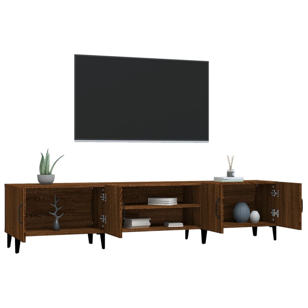 vidaXL Έπιπλο Τηλεόρασης Καφέ Δρυς 180x31,5x40 εκ. Επεξεργασμένο Ξύλο