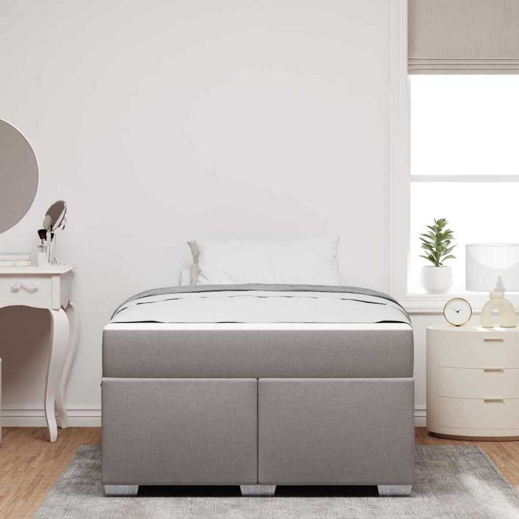vidaXL Σκελετός Κρεβατιού Taupe 120 x 190 cm ύφασμα