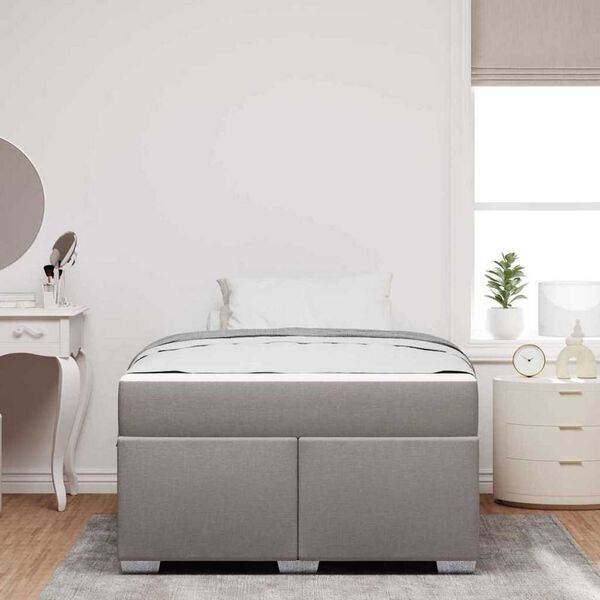 vidaXL Σκελετός Κρεβατιού Taupe 120 x 190 cm ύφασμα