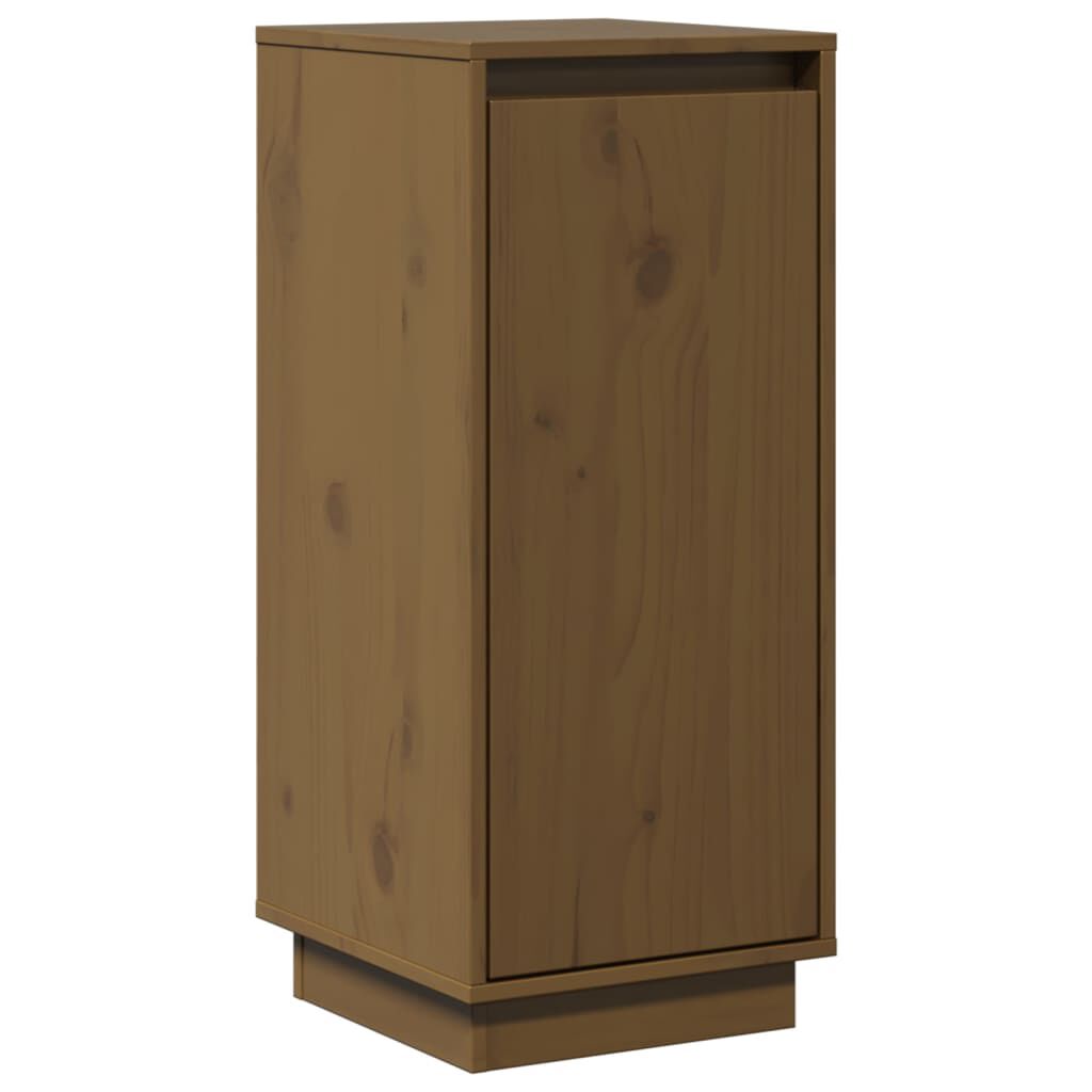vidaXL Ντουλάπια 2 τεμ. Καφέ Μελί 31,5x34x75 εκ. από Μασίφ Ξύλο Πεύκου