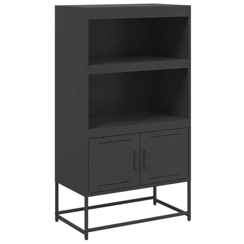 vidaXL Ραφιέρα Μαύρη 68,5x38,5x123,5 εκ. από Ατσάλι