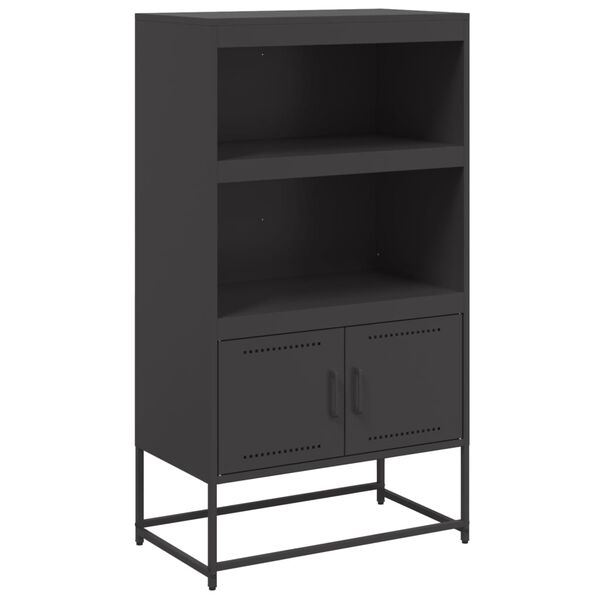 vidaXL Ραφιέρα Μαύρη 68,5x38,5x123,5 εκ. από Ατσάλι