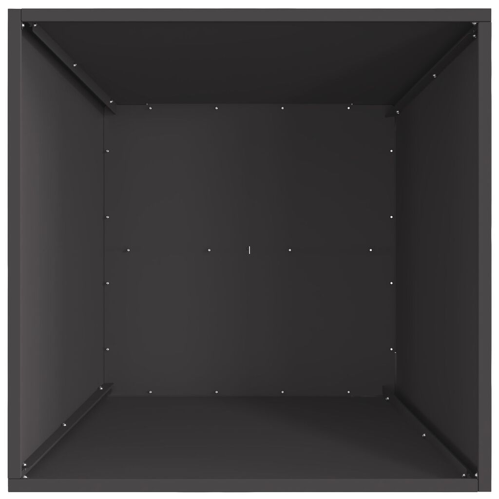 vidaXL Τζάκι Φωτιά Τετράγωνο Μαύρο 60x60x30 εκ. Ατσάλι