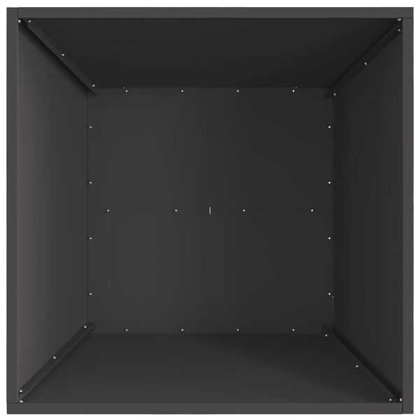 vidaXL Τζάκι Φωτιά Τετράγωνο Μαύρο 60x60x30 εκ. Ατσάλι