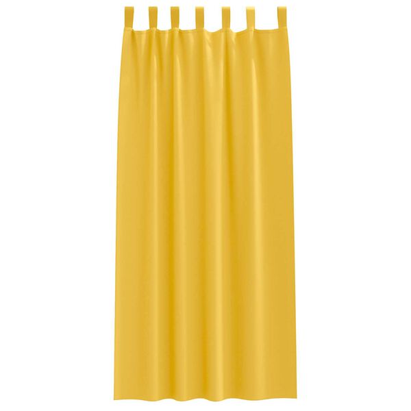 vidaXL Κουρτίνες 2 pcs κίτρινο μουσταρδί 245 x 140 εκ. Πολυεστέρας