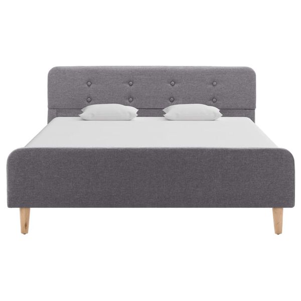 vidaXL Πλαίσιο Κρεβατιού Ανοιχτό Γκρι 120 x 200 εκ. Υφασμάτινο