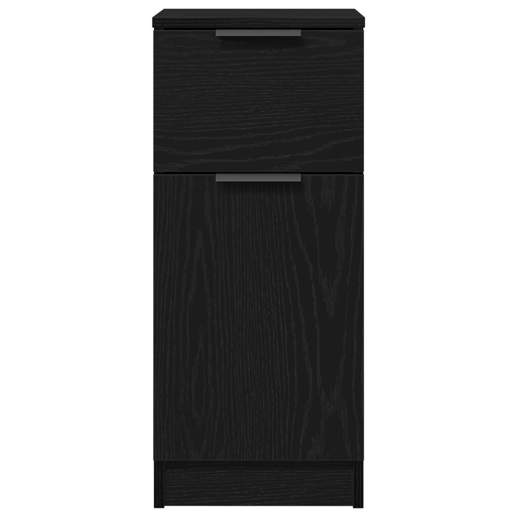 vidaXL Μπουφές Μαύρο Δρυς 30x30x70 εκ. Επεξεργασμένο ξύλο