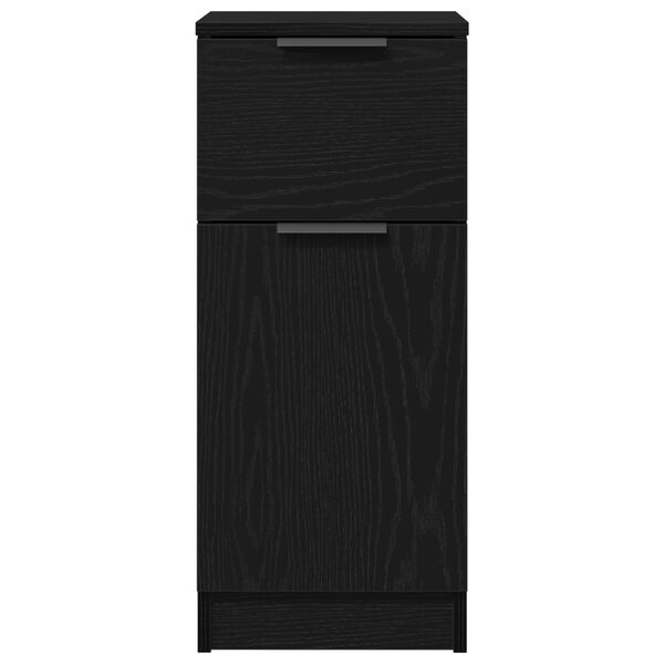 vidaXL Μπουφές Μαύρο Δρυς 30x30x70 εκ. Επεξεργασμένο ξύλο