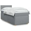 vidaXL Κρεβάτι Boxspring με Στρώμα Ανοιχτό Γκρι 100x200 εκ. Υφασμάτινο