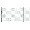 vidaXL Συρματόπλεγμα Περίφραξης Πράσινο 1x25 μ. με Βάσεις Φλάντζα