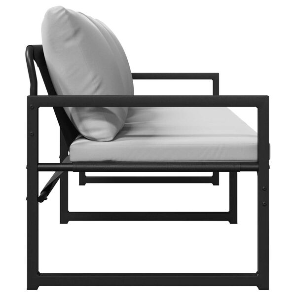 vidaXL Παγκάκι κήπου Μαύρο 61 x 72.5 x 71 εκ. Ατσάλι