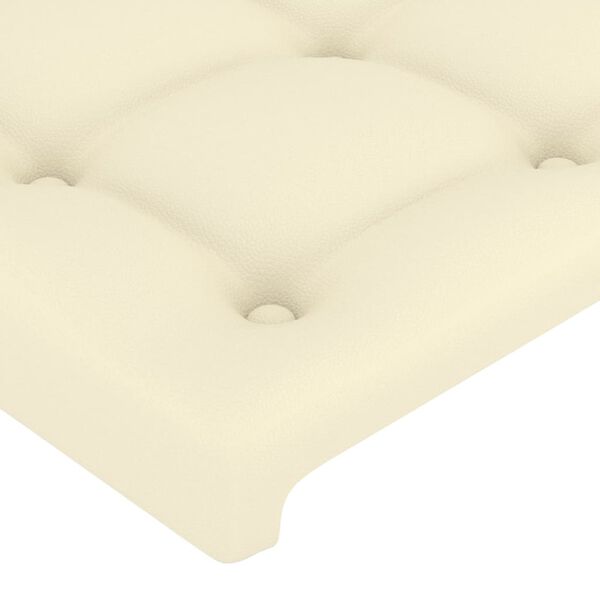 vidaXL Κεφαλάρι με Πτερύγια Κρεμ 83x16x118/128 εκ. Συνθετικό Δέρμα