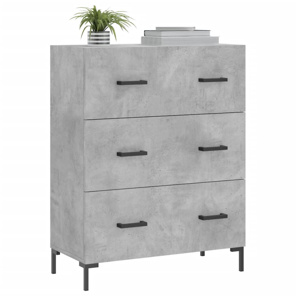 vidaXL Ντουλάπι Γκρι Σκυροδέματος 69,5x34x90 εκ. Επεξεργασμένο Ξύλο