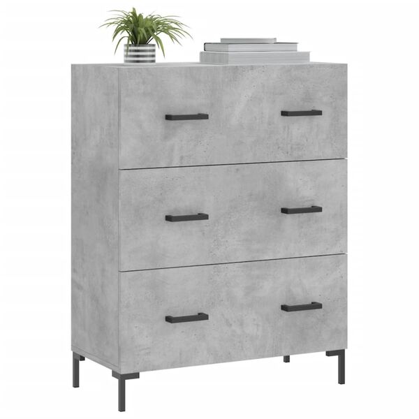 vidaXL Ντουλάπι Γκρι Σκυροδέματος 69,5x34x90 εκ. Επεξεργασμένο Ξύλο