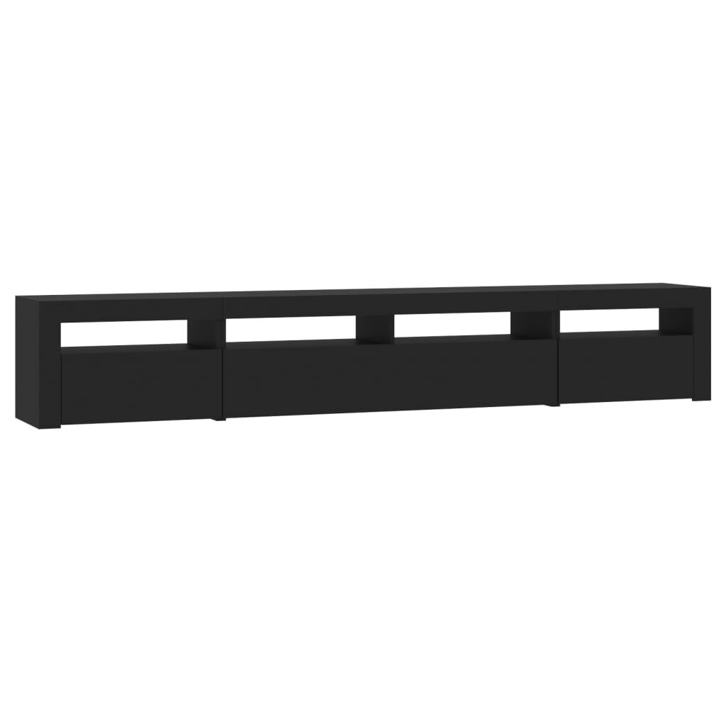 vidaXL Έπιπλο Τηλεόρασης με LED Μαύρο 240x35x40 εκ.
