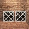 vidaXL Ράφι Κρασιού 2 pcs Λευκό 62 x 25 x 62 cm Στερεά ξυλεία πεύκου