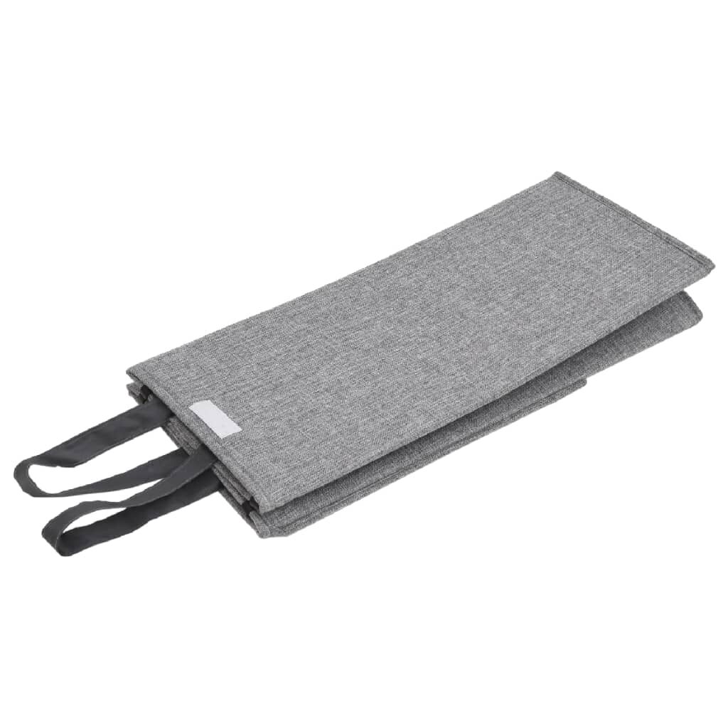 vidaXL Καλάθι Απλύτων Πτυσσόμενο Γκρι 26x34,5x59,5 εκ. Συνθετικό Λινό