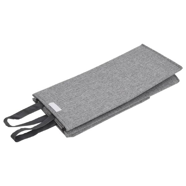 vidaXL Καλάθι Απλύτων Πτυσσόμενο Γκρι 26x34,5x59,5 εκ. Συνθετικό Λινό
